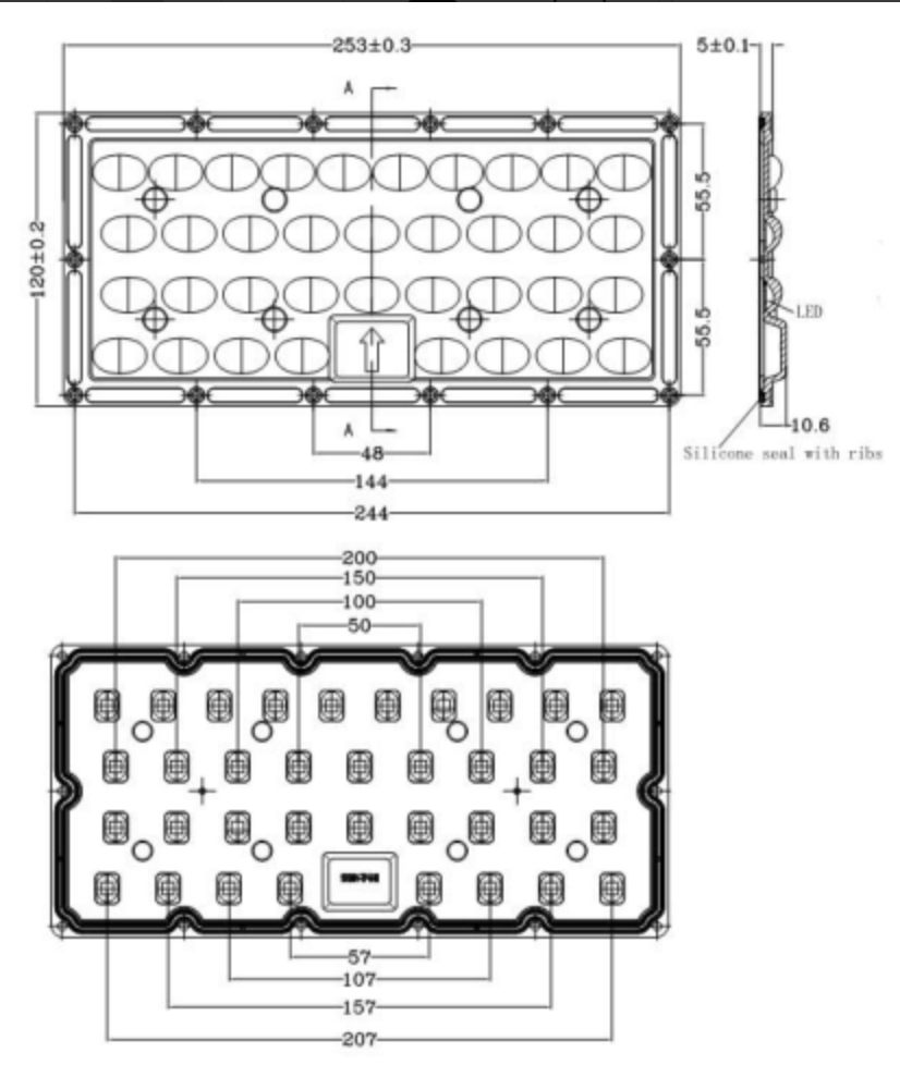 144 led 3030SMD LED 100W High bay light 60 degree 90 degree 150 degree 36 IN ONE