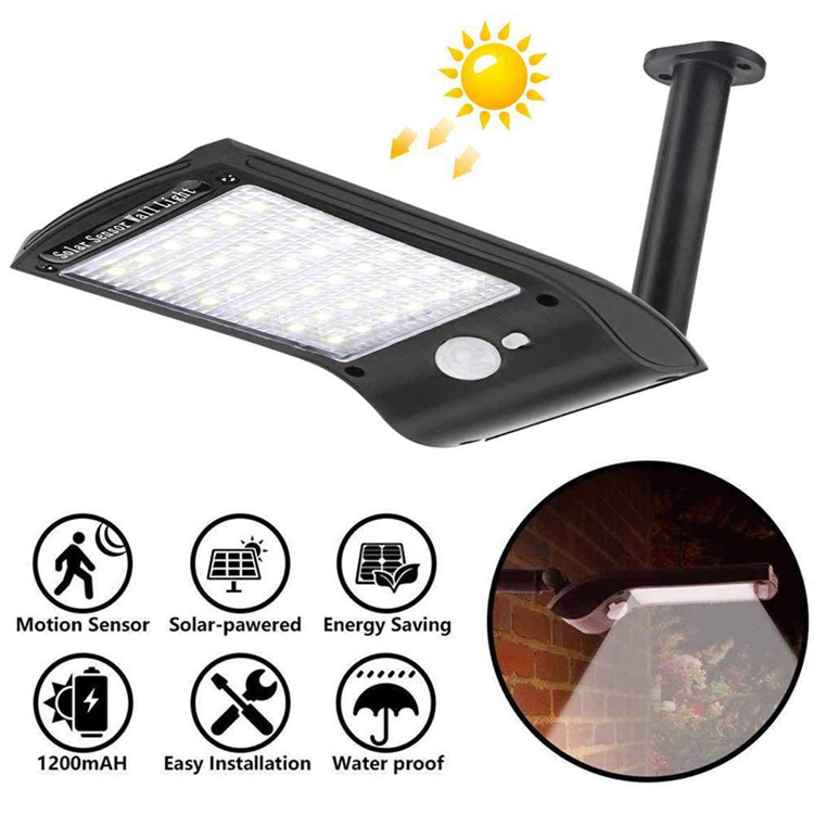 Amazon Hot Sale Rotatable Pir Motion Sensor Solar Powered Night Wall 36 Led Security Light