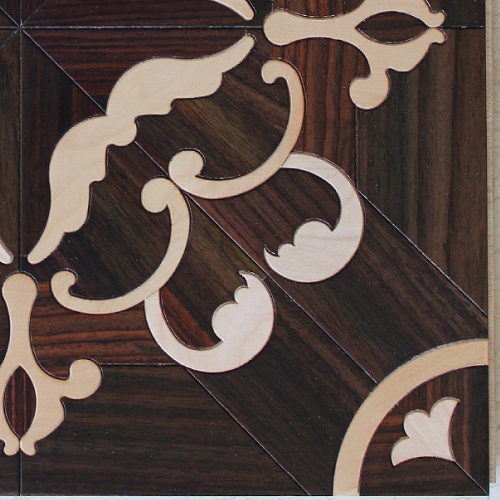 Customs made art parquet wood flooring