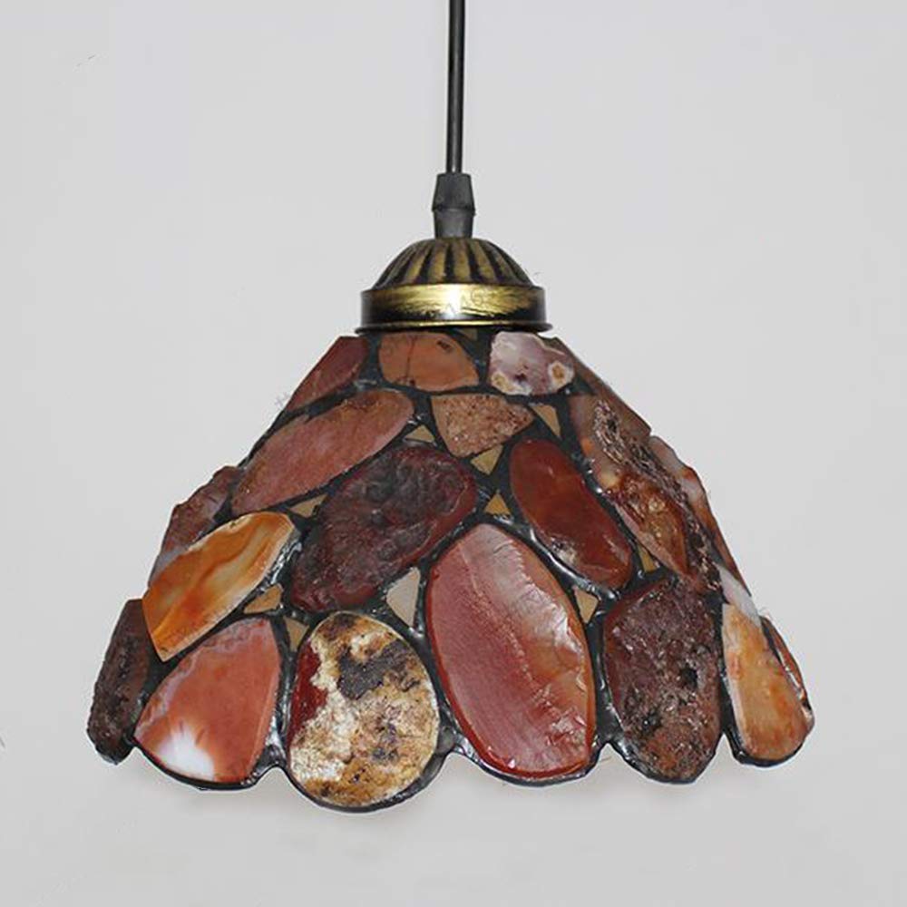 TFC-1882 Tiffany Style Agate Stone Pendant Hanging Light for Aisle Restaurant Bar Cafe Decorative Lighting