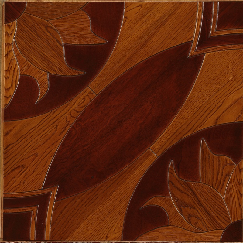 Natural Brown Color Art Parquet Wood Flooring Customs made