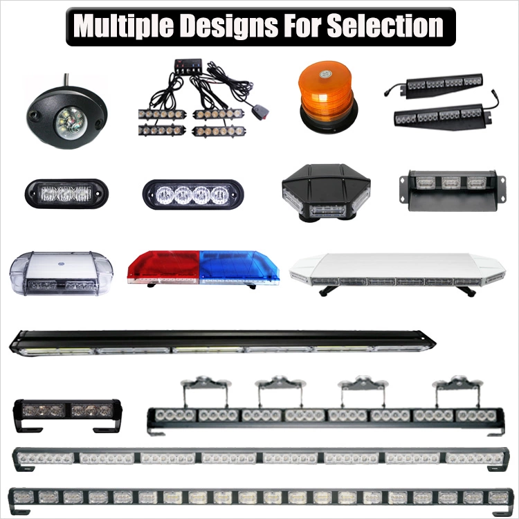 KM702 visor warning lightbar with white and amber colors