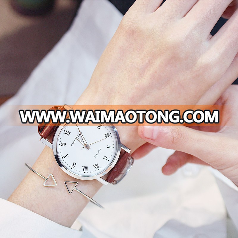 Fashion Watch Women Casual Atmosphere Korean Students Waterproof Simple Men's Watch Couple Watches