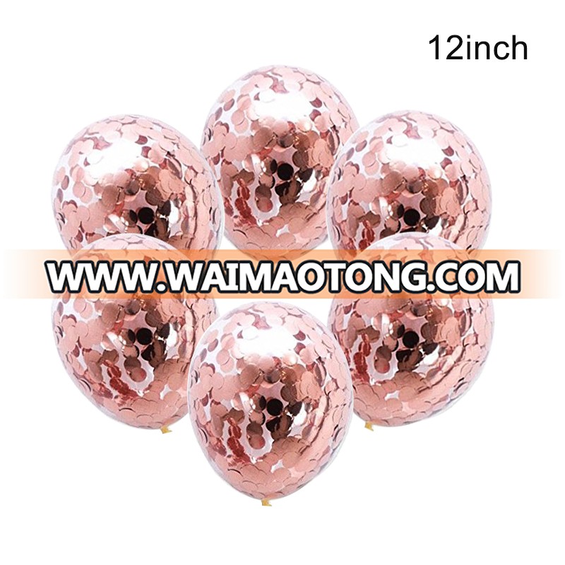 Rose Gold Birthday Party Decoration Balloons Pack Set Supplies for Lady Birthday Party or Sweet Wedding Decorations