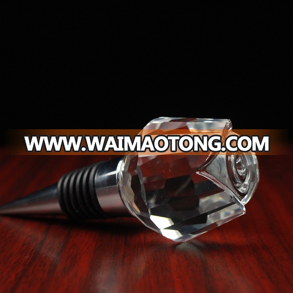 Shinning Crystal Rose Wine Stoppers Valentine Gifts