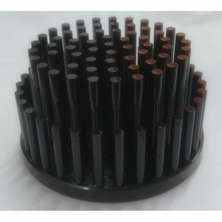 Diameter 40mm black round round pin fin heatsink led board