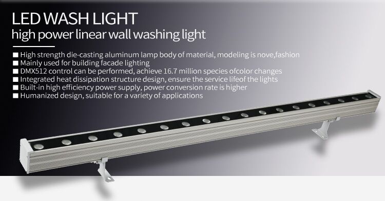 Factory Wholesale 18W 24W 36W IP65 waterproof outdoor single color wall washer led light