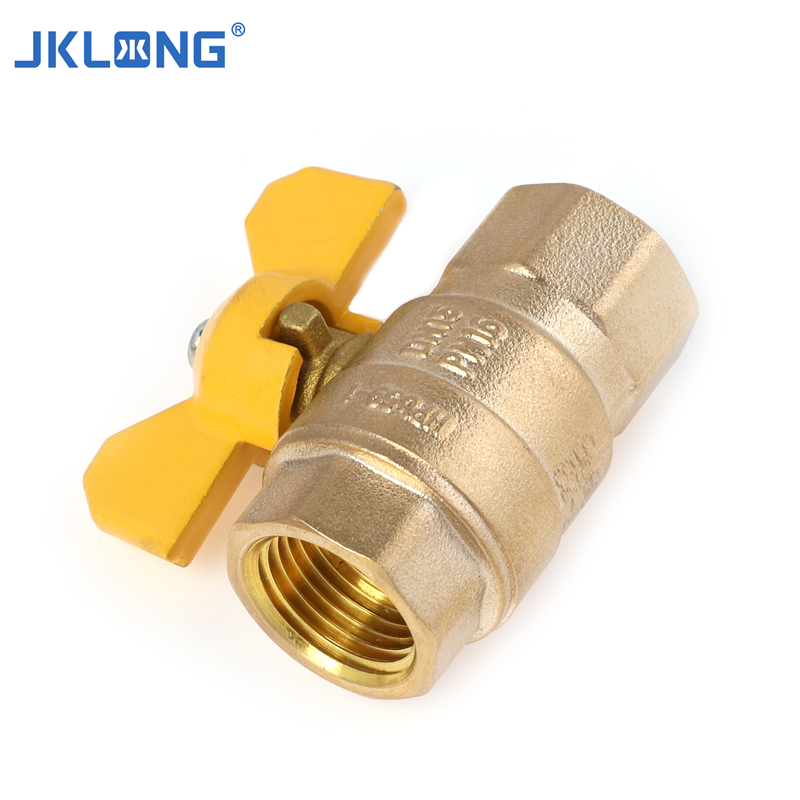 civil brass gas control ball valve with butterfly handle for water heating butterfly handle brass ball valve