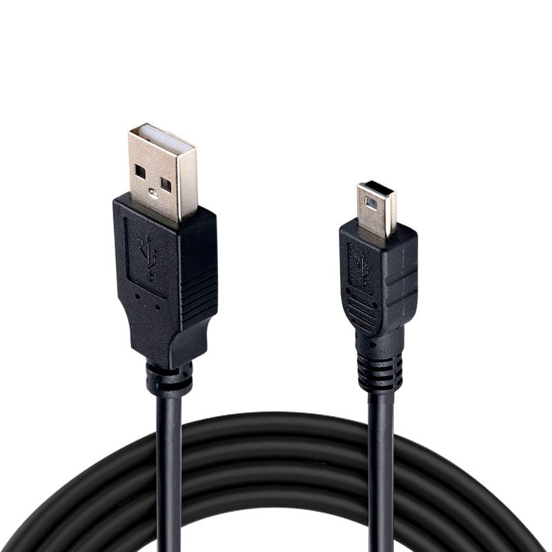 80cm 100cm 1.5M USB 2.0 Type A Male to 5P Mini USB data charger cable for Mp3 Mp4 Camera GPS 5pin T-Port V3 Cable