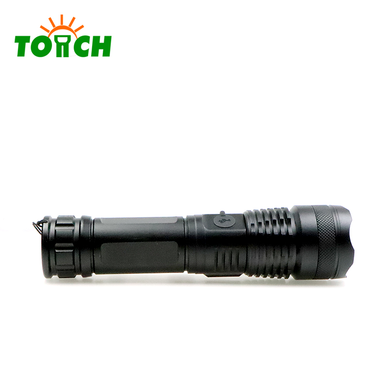 Zoomable aluminium led flashlight super power rechargeable led lights