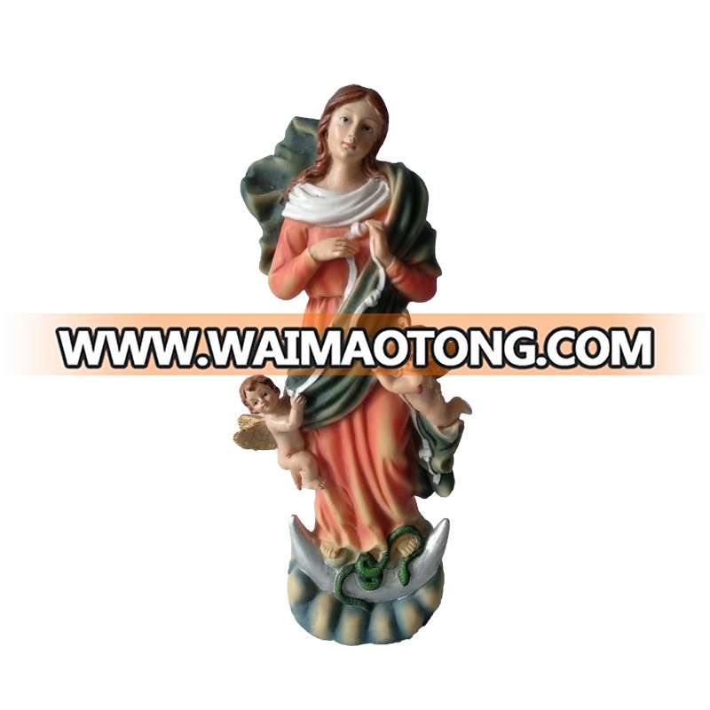 Hight quality OEM catholic gifts resin handmade Christmas decorations Virgin Mary figurines for religious crafts