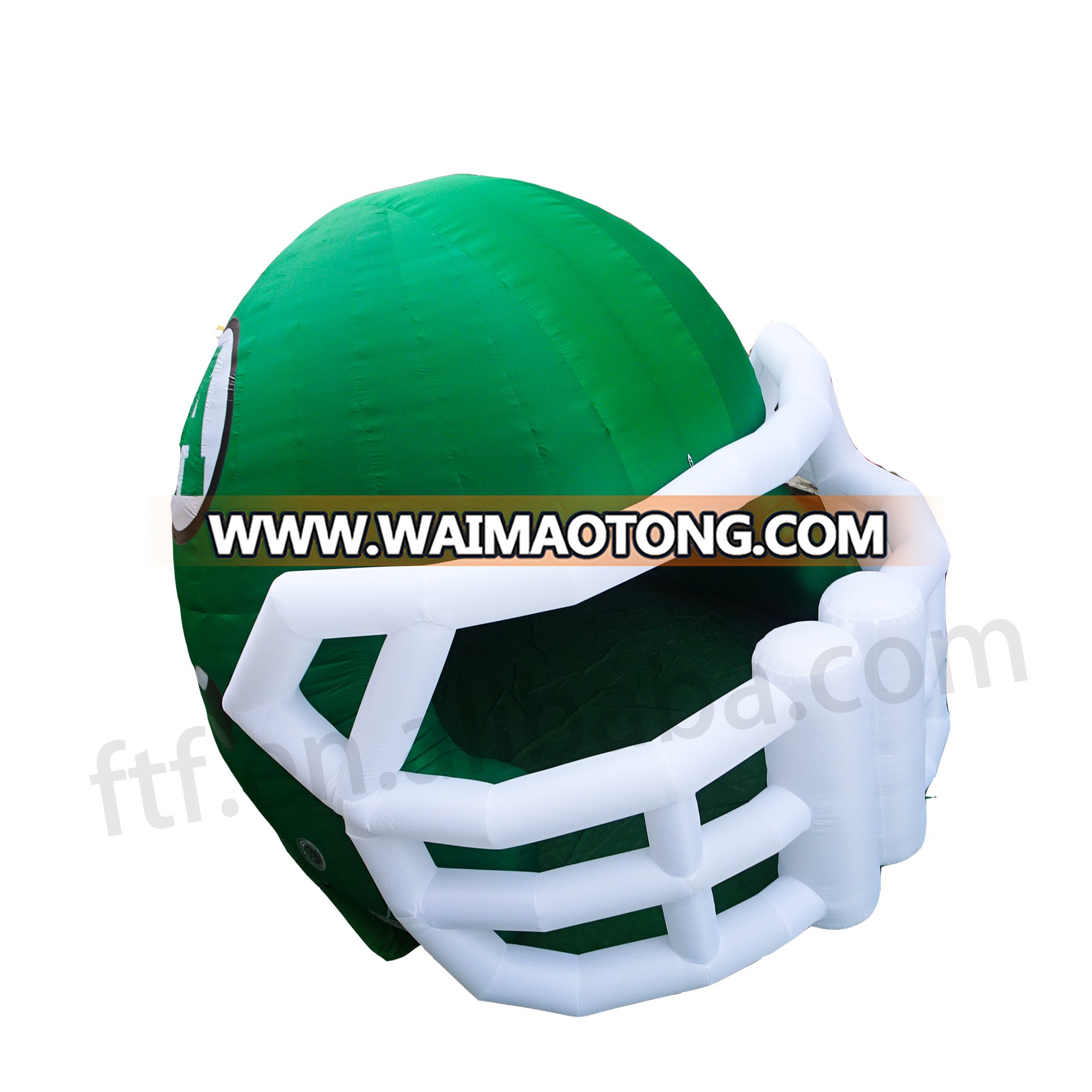 Outdoor  inflatable football sports helmet dome entrance tent