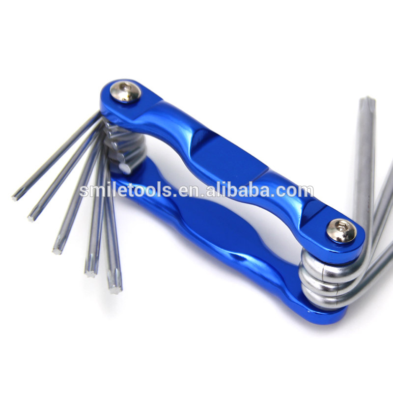 Torx Star Allen Wrench T9/T10/T15/T20/T25/T27/T30/T40 Folding Hex Key Wrench Set