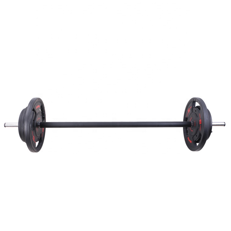 OKPRO Weight Lifting Black TPU Barbell Weight Set/20kg Barbell Set