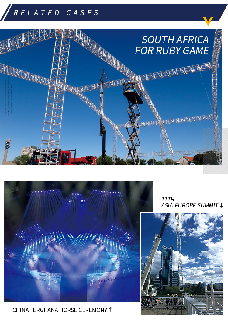 Layer steel metal Scaffolding truss stage  for concert and line array speaker/LED screen