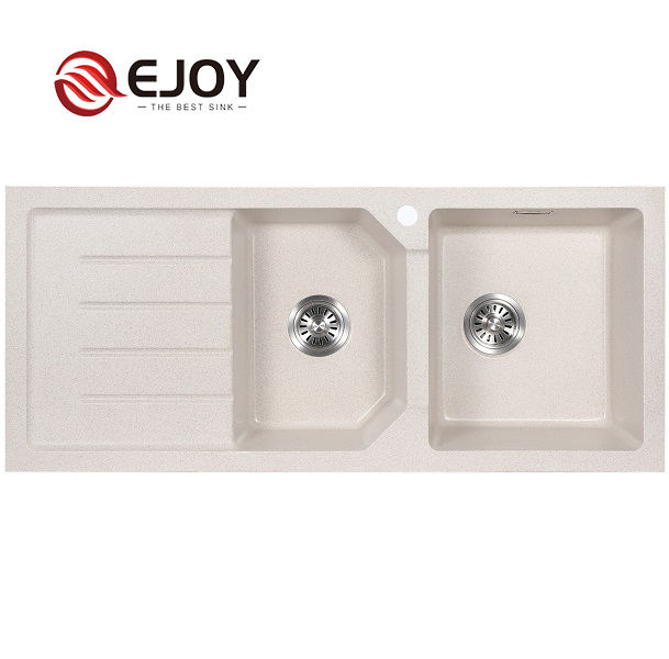 EJOY High Quality quartz sink kitchen Customized artifical stone granite kitchen sink home restaurant farm use NET650