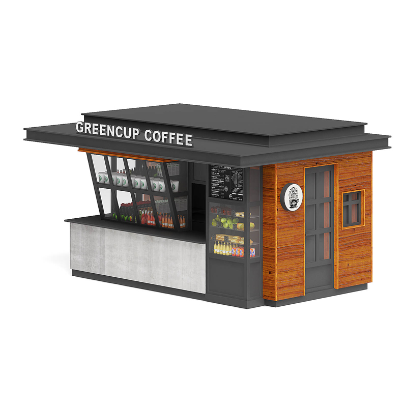 Newest Customized Coffee Bar Coffee Kiosk Outdoor Furniture Design For Shopping Mall