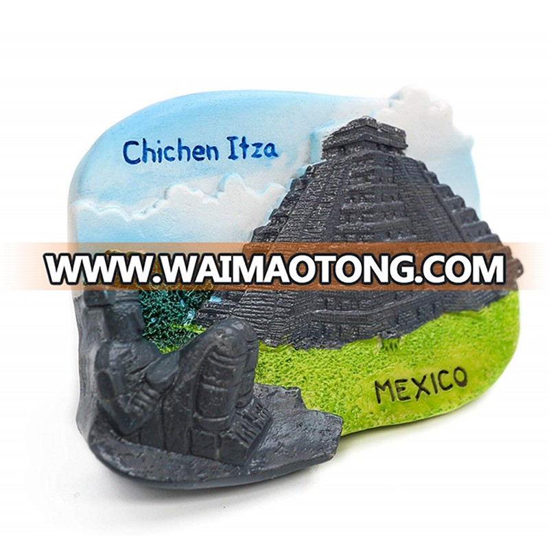 Resin Mexico Souvenirs Chichen-Itza Fridge Magnet Gifts