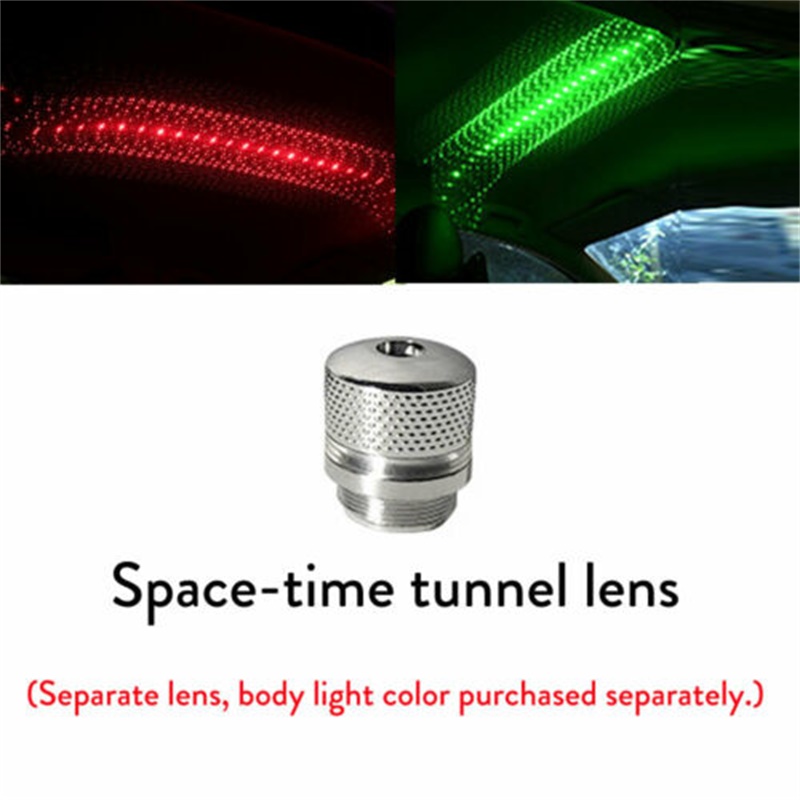 Universal USB LED Car Interior Light Roof Star Night Lights Projector Green Atmosphere Ambient Lamp