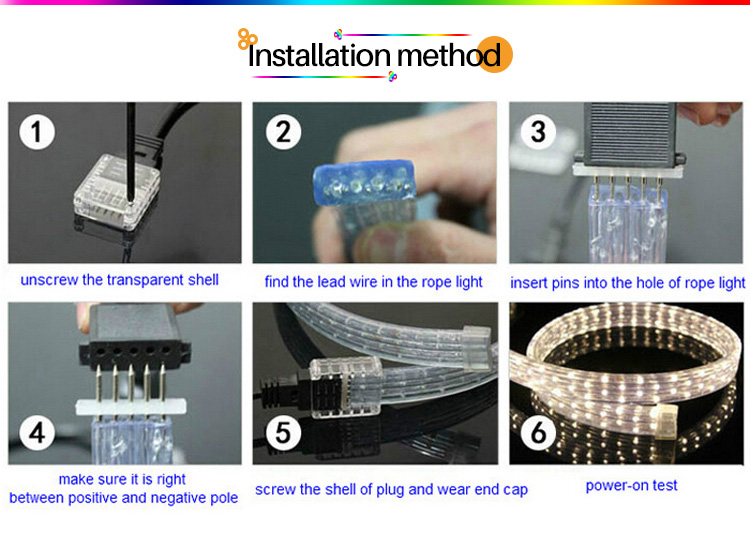 China Manufacturer AC220V/110V IP65 led rope light 50m-roll