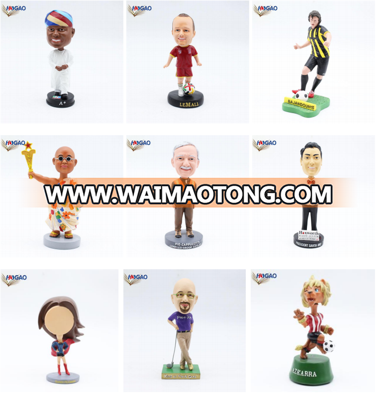 Resin Material and Bobble Head Product Type Polyresin Bobble Head Toy Collectible