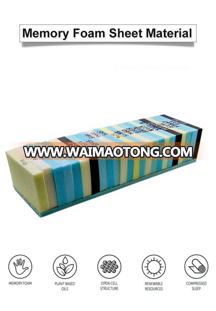 Polyurethane memory sponge slow rebound sponge sheet mattress for memory foam mattress