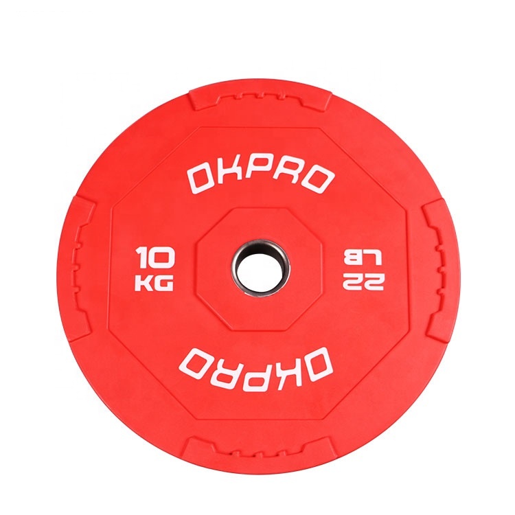 OKPRO Color Gym Fitness Weightlifting Plate Rubber Bumper Weight Plate