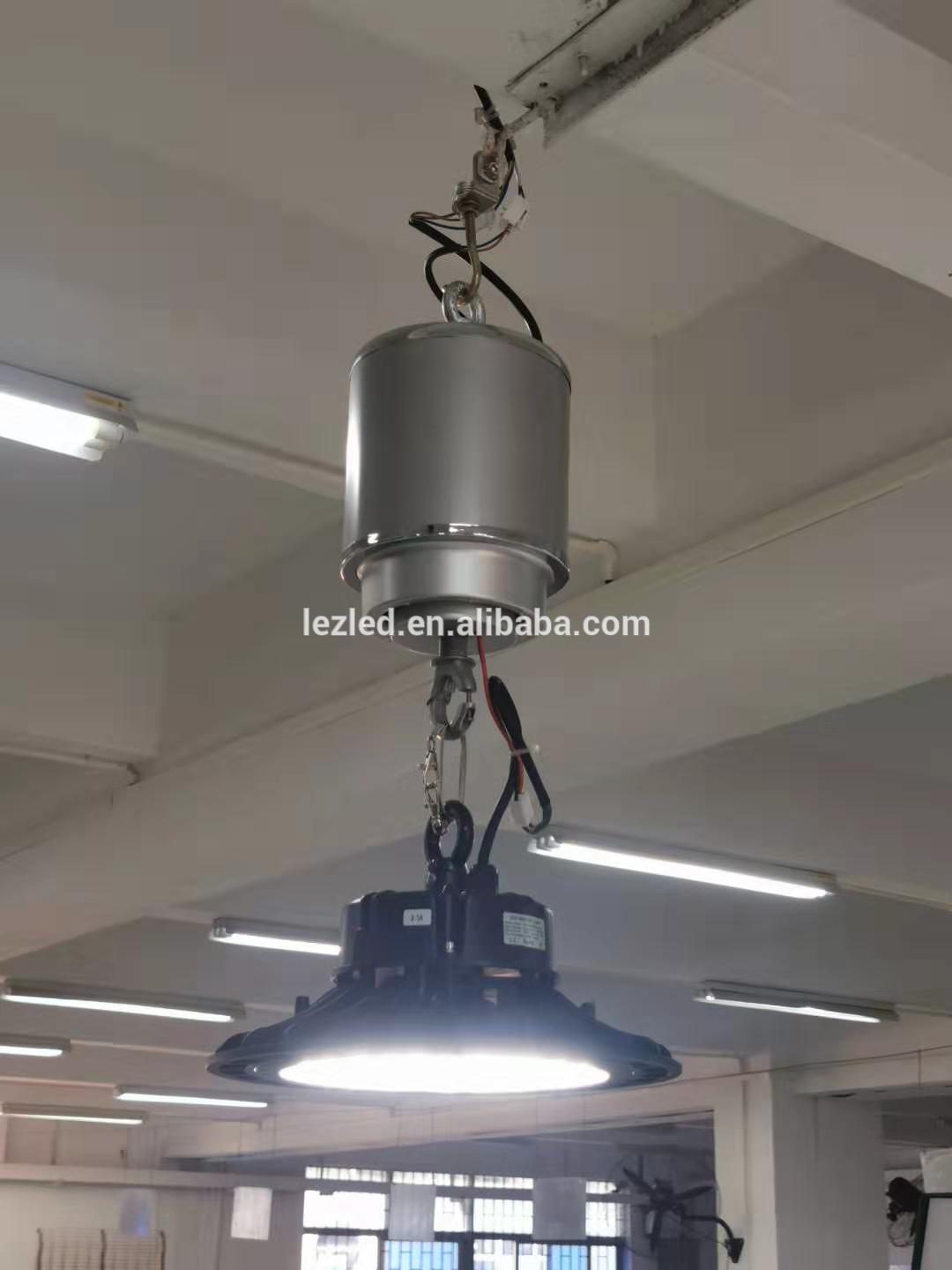 IP55 wifi control 7KG 12m lamp elevator UFO led high bay light lifter/lighting lifter