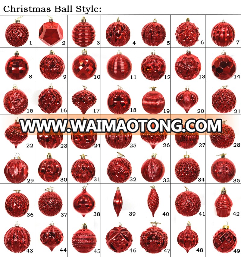 Promotional Plastic Christmas Tree Decorative Ball