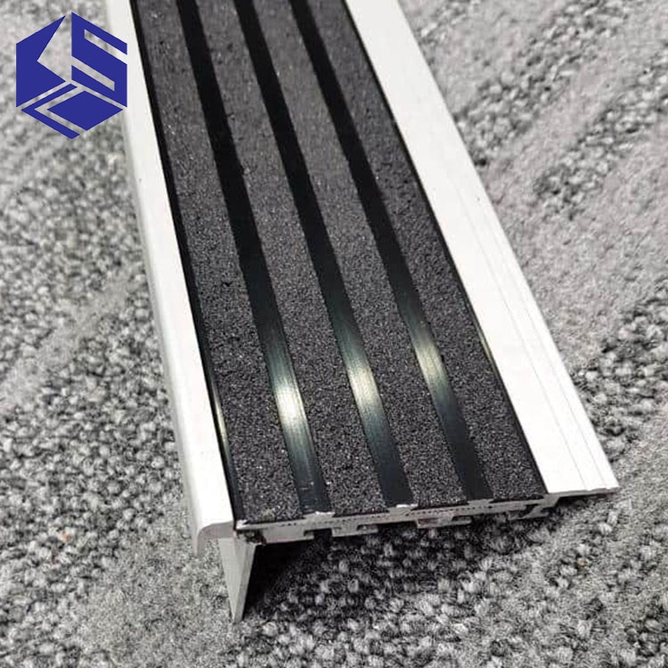 KSL Curved Anti-slip Aluminium Stainless Steel Carpet Stair Nosing Strips