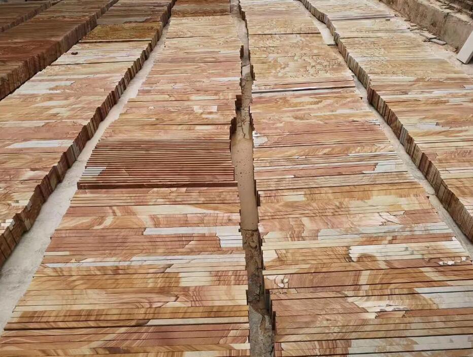 Golden sandstone paradise yellow wooden sandstone 300 x 600 mm for exterior paving