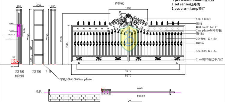 Top-selling best driveway steel gate sliding