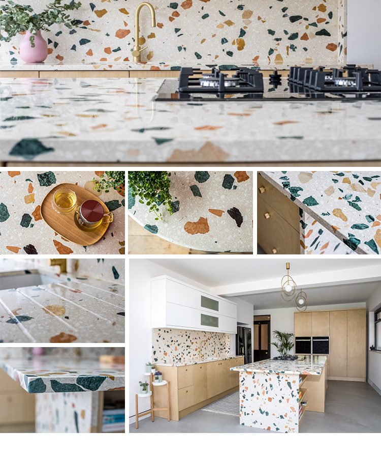 Terrazzo worktop cost faux terrazzo slab kitchen countertop