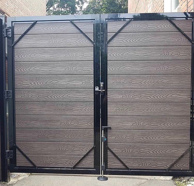 Wood Plastic Composite wood grain WPC gate