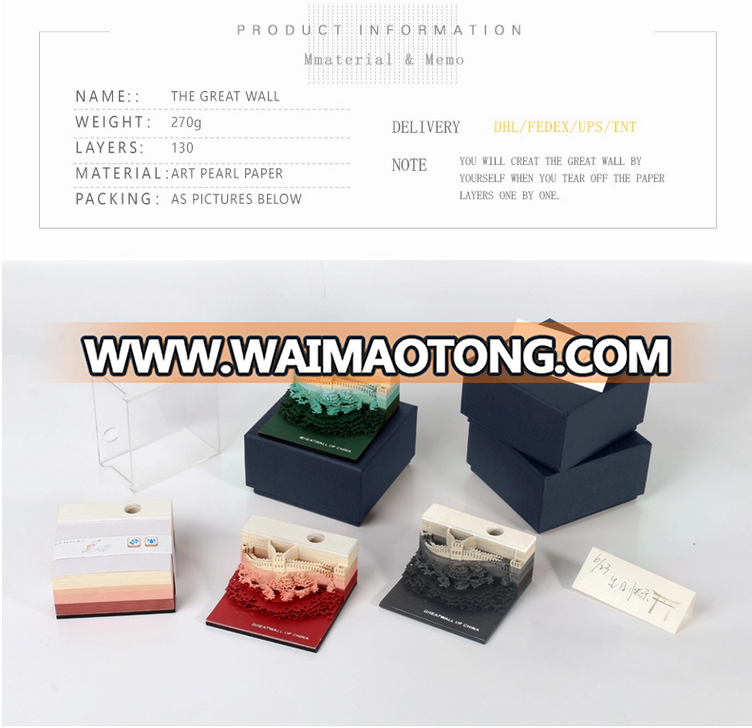 2019 innovative and creative construction products japan 3d cute memo pad custom vintage gifts crafts for graduation