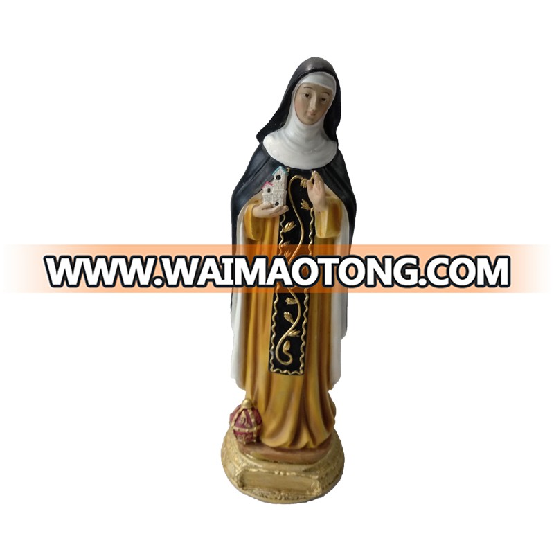 Hight quality OEM catholic gifts resin handmade Christmas decorations Virgin Mary figurines for religious crafts