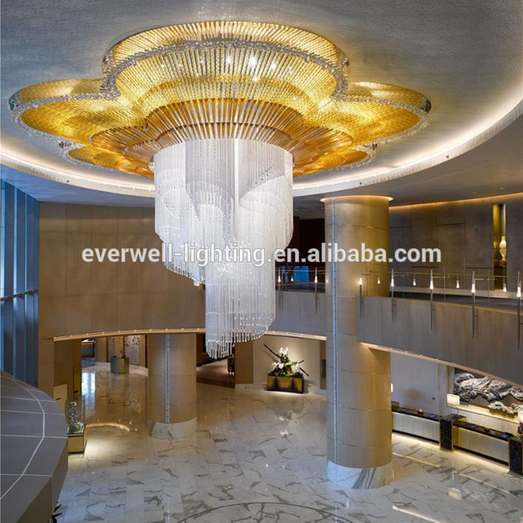 Modern hotel lobby cristal glass chandelier chandelier