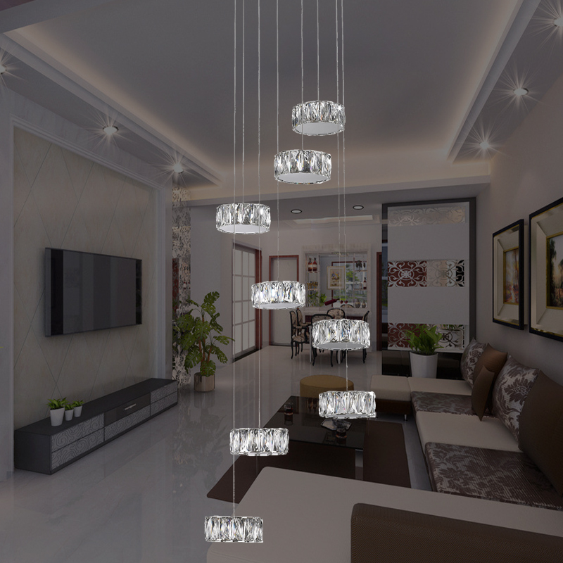 Hot New Products Crystal Large Pendant Lights Luxury Kristal Hotel Decoration LED Chandelier Lamp