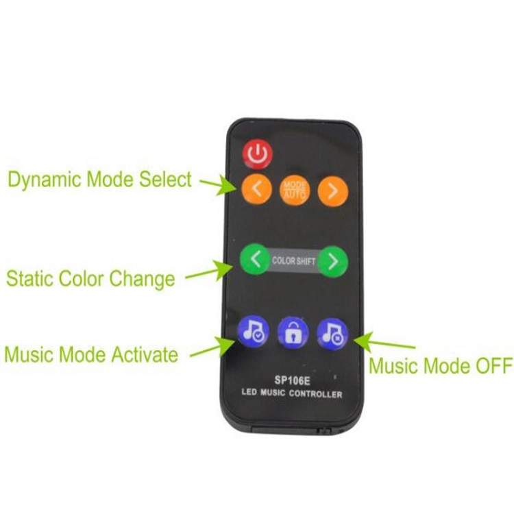 SP106E 9keys LED Music Controller DC5V-12V Magic LED tape digital colorful music controller