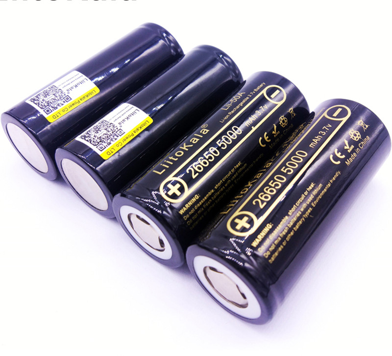 26650 lifepo4 battery 3.7v 5000mah bateria litio recargable for uv flashlight