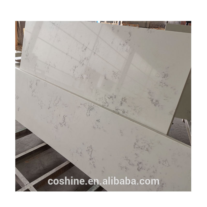 Carrara White Star Quartz Stone Small Slabs For Worktop Benchtop Vanity Top