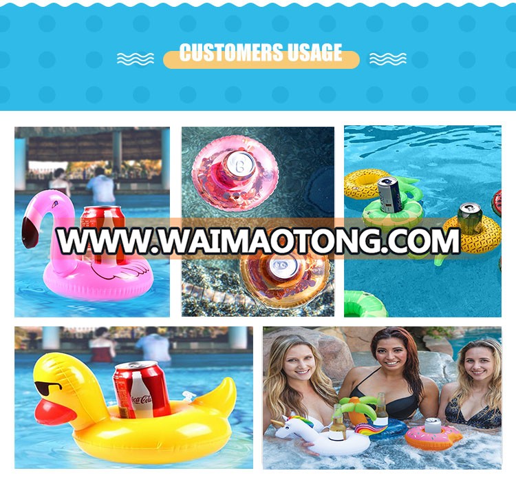 6 P PVC colorful swan  drink holder inflatable  for party