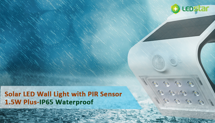 Rohs CE Certification PIR sensor best solar led wall light replacebale battery