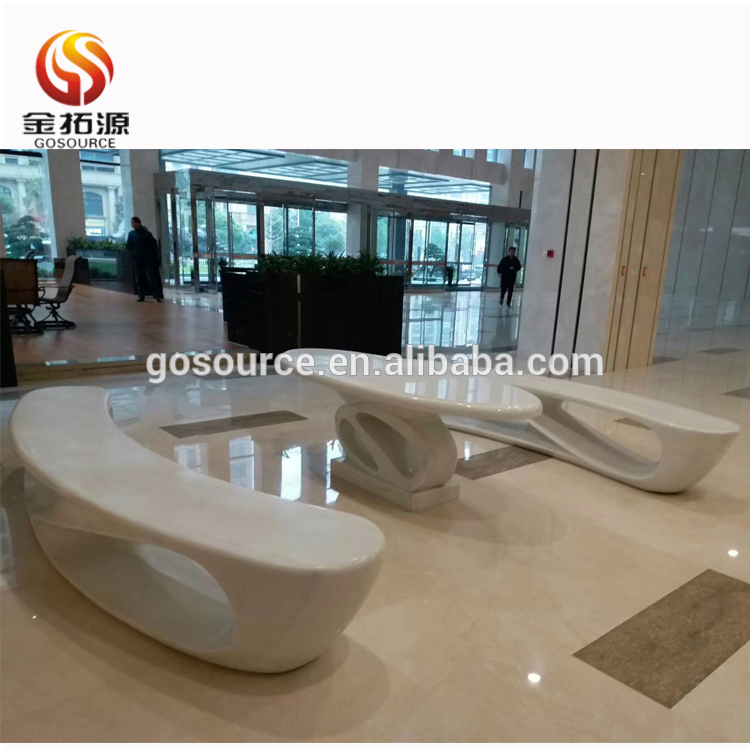 The Newly Designed White Marble Table And Chair With Artistic Sense