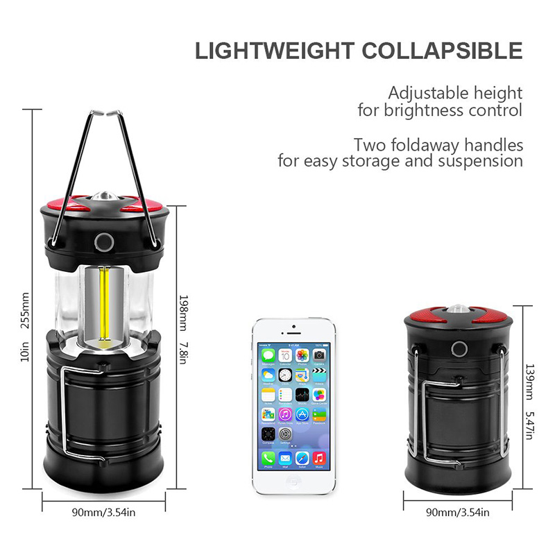 Rechargeable LED Camp Lantern Super Bright 4 Modes Water Resistant Outdoor Light Portable Emergency LED Camping Light