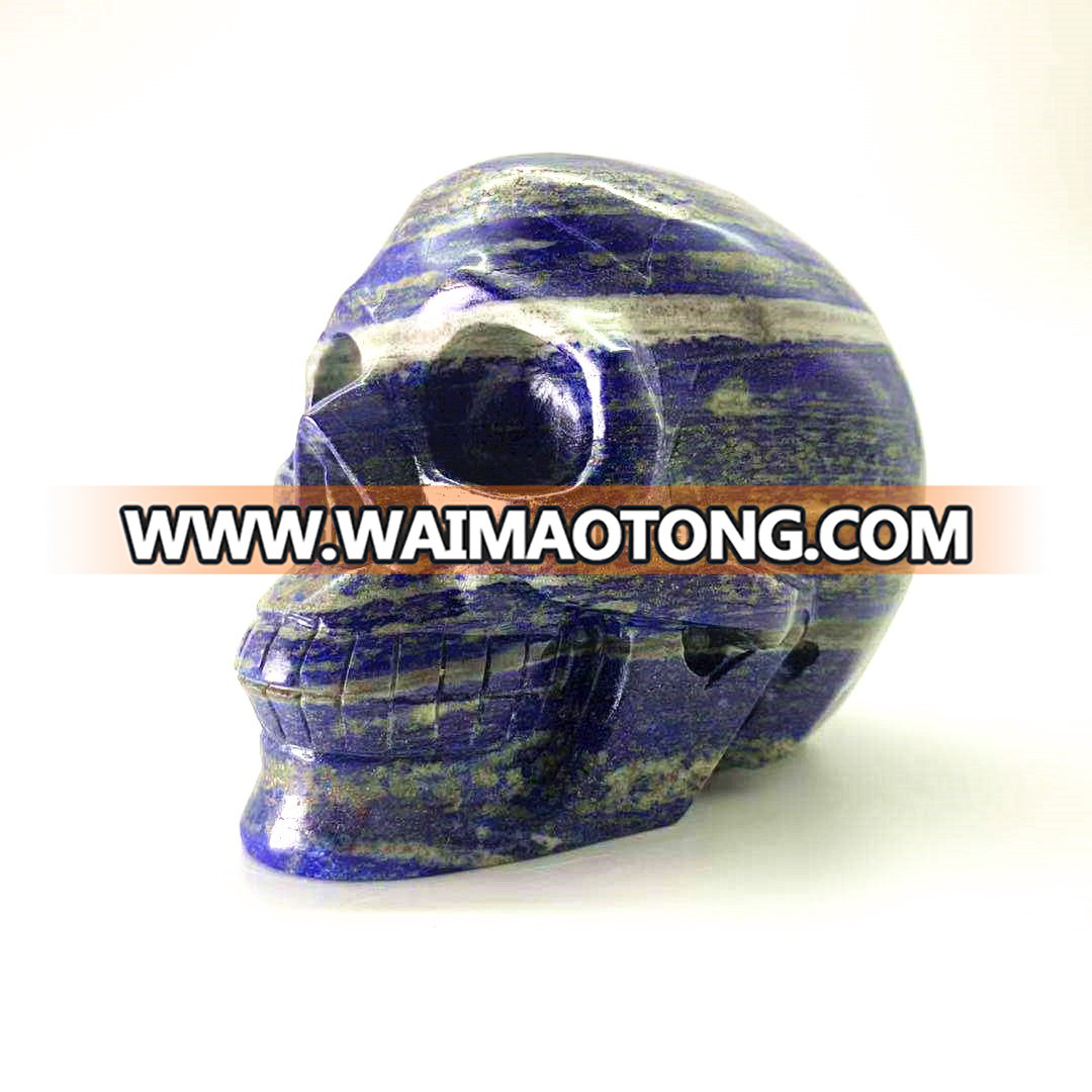 Wholesale Natural Quartz Crystal Skulls Lapis Lazuli Skulls Top Quality Crystal Carvings Home Decoration