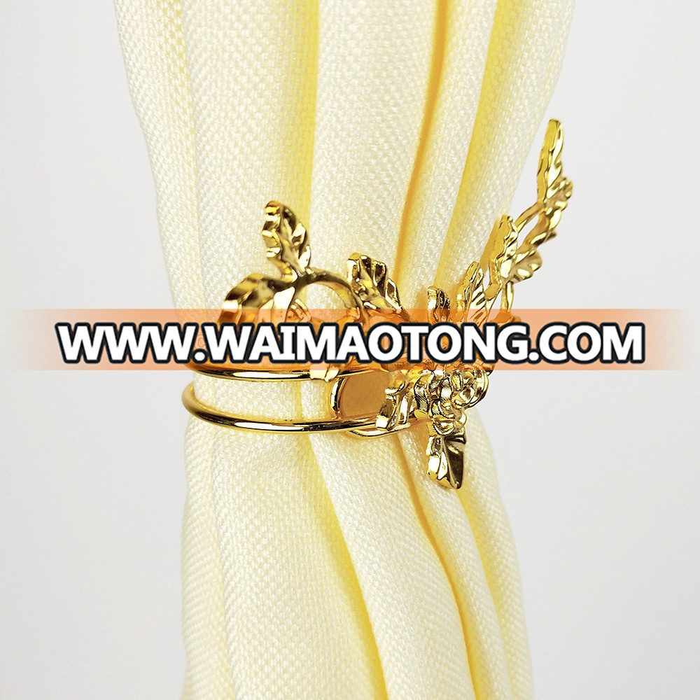 gold plated flower curtain buckles curtain clips