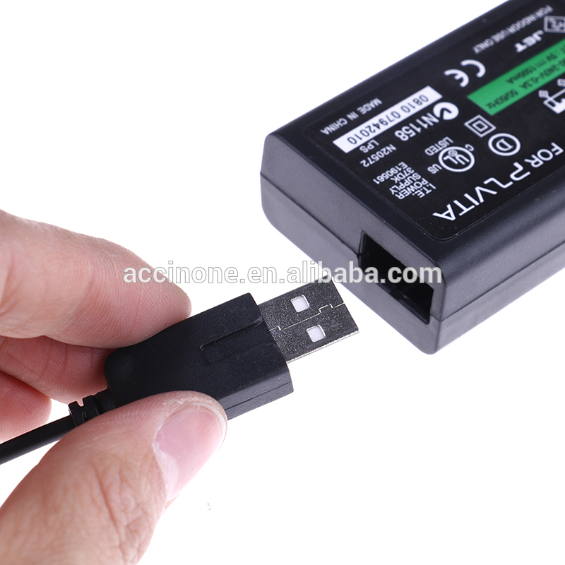 EU US Plug Home Charger For Sony for PS Vita 1000 PSV AC Adapter Power Supply + USB Data Cable Cord