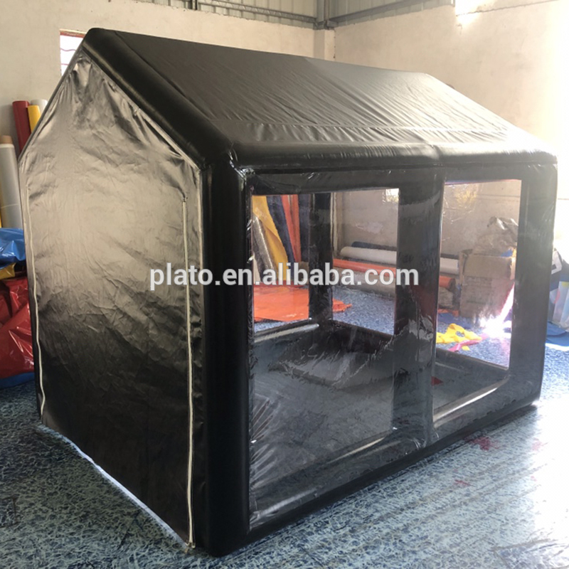 Small Size 2m Black Custom Inflatable Car Spray Booth Paint Booth Baking Booth