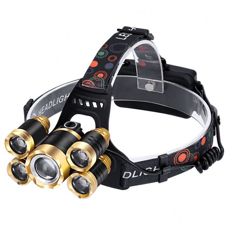 High Power LED Aluminum Zoom Headlamp Adjustable Headlight Head Flashlight Head Lamp